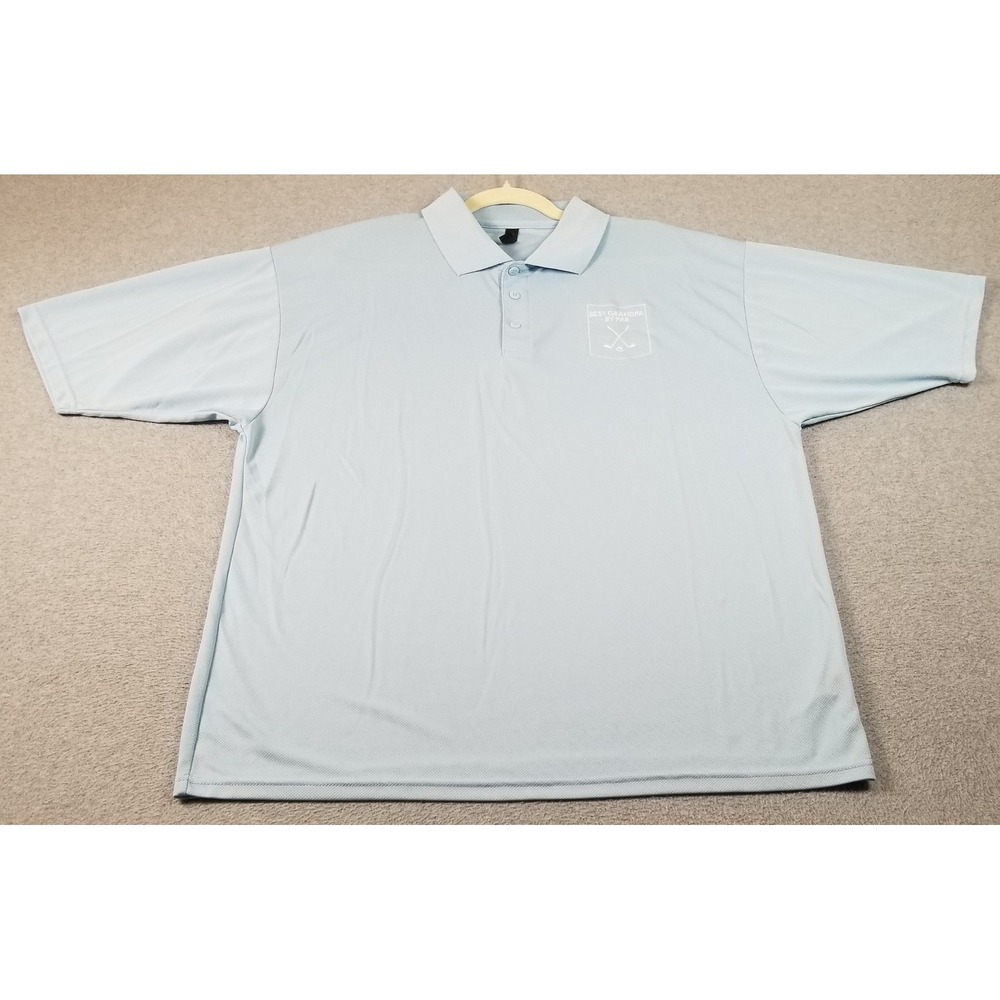 Dunbrooke Polo Shirt Men's XL Blue Best Grandpa By Par Golf Short Sleeve Casual